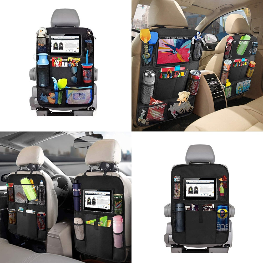 Car Backseat Organizer with Touch Screen Tablet Holder for Kids