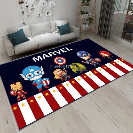 Disney The Avenger Captain America Spider-Man Iron Man Rug Zagiz